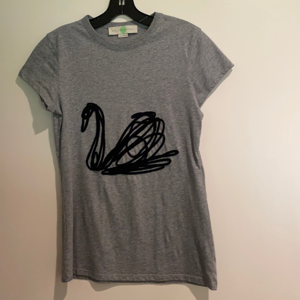 Stella McCartney cotton t-shirt swan 40/XS-S